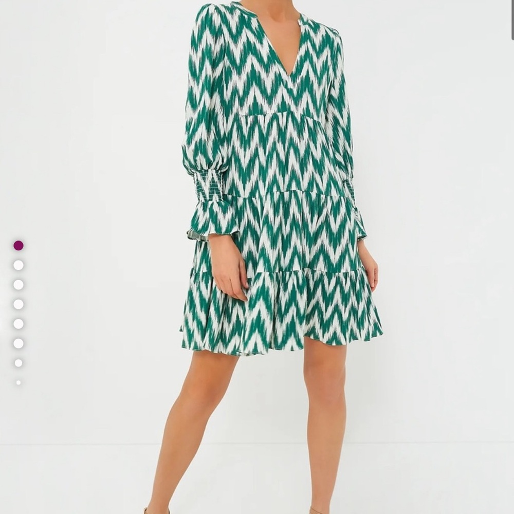Pomander Place Green Ikat Kenzo Dress S